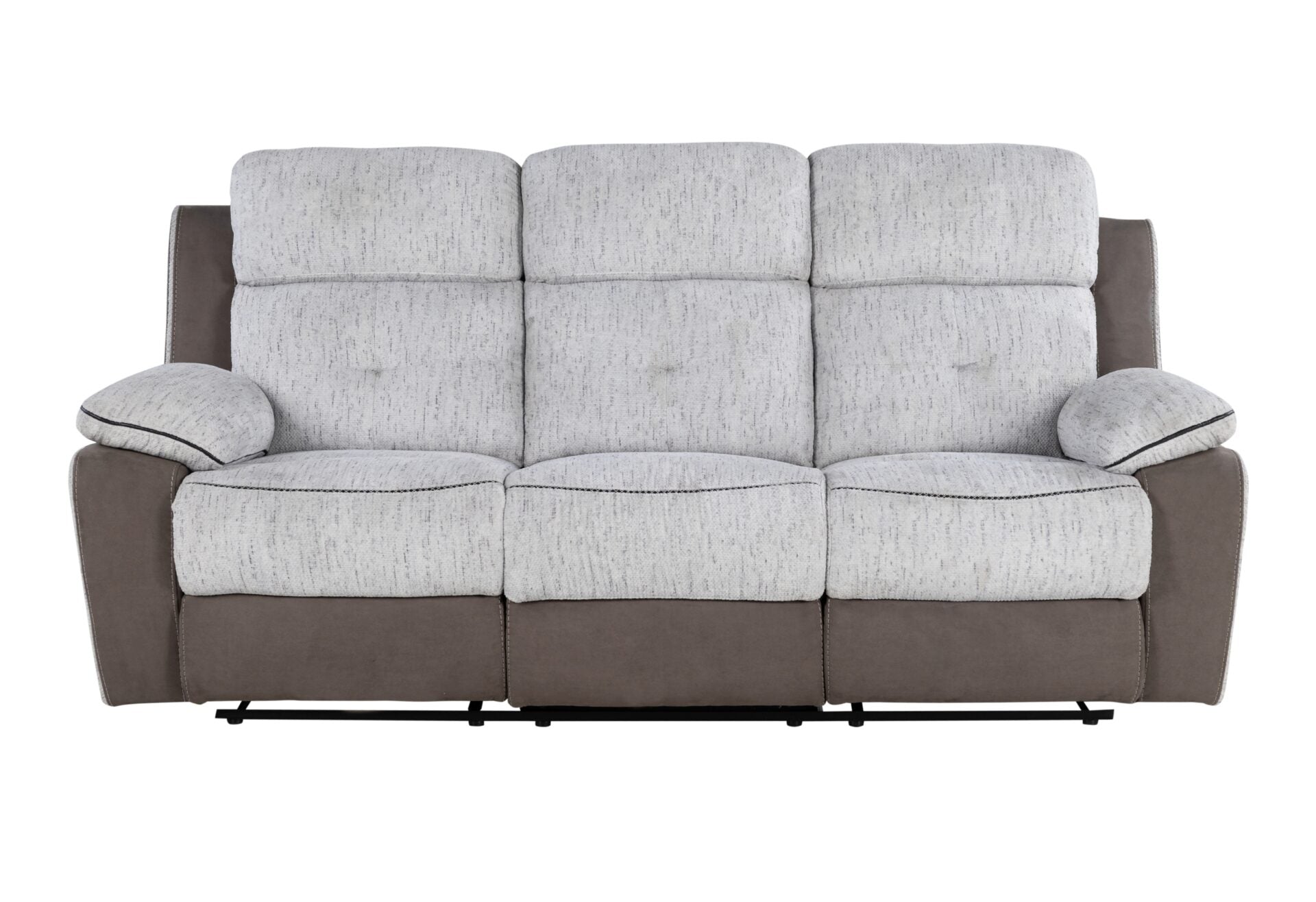 U5050 Light Grey/Dark Grey 30 Reclining Sofa