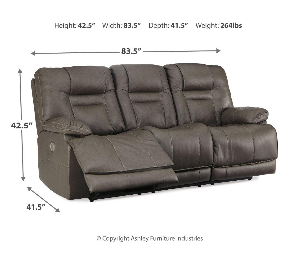 Wurstrow PWR REC Sofa with ADJ Headrest