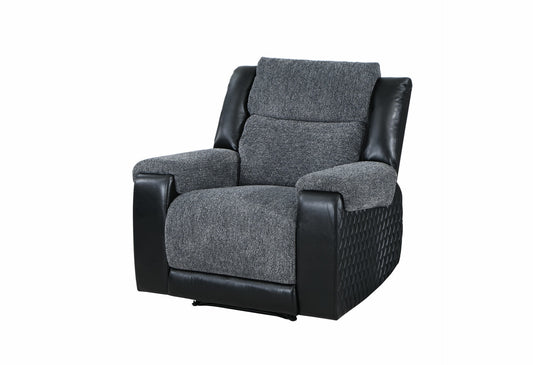 U5914 Grey/Black Recliner