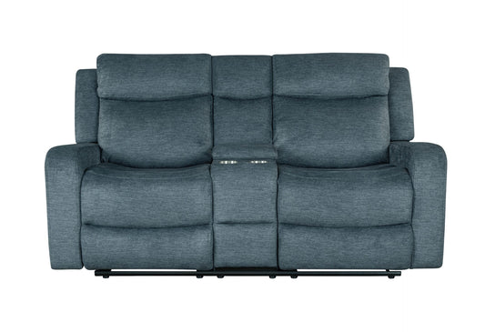 U6024 Dark Grey 9 Console Reclining Loveseat