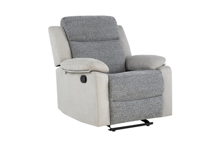 U6027 Grey/Lt Grey Glider Recliner