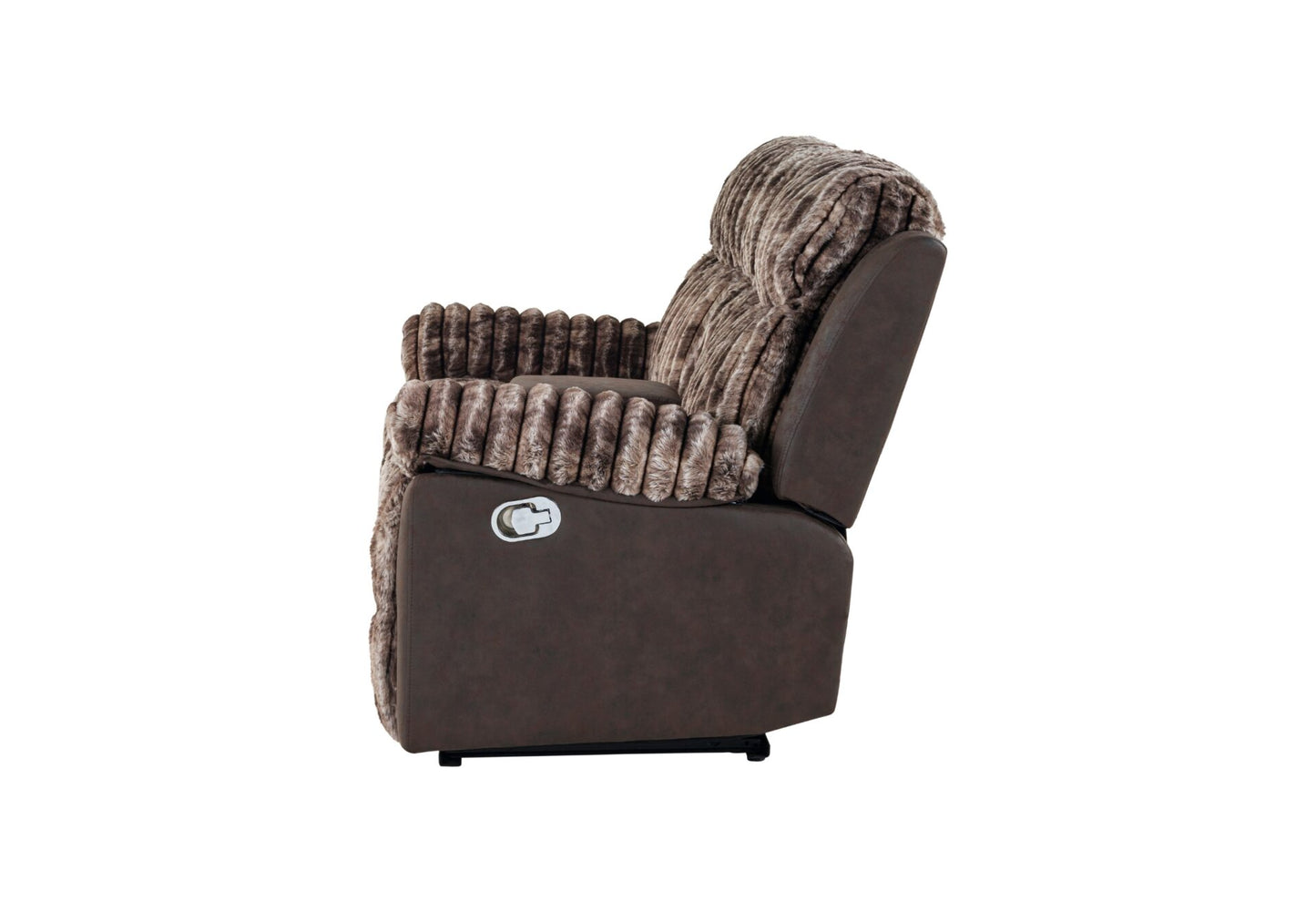 U6028 Brown Console Reclining Loveseat