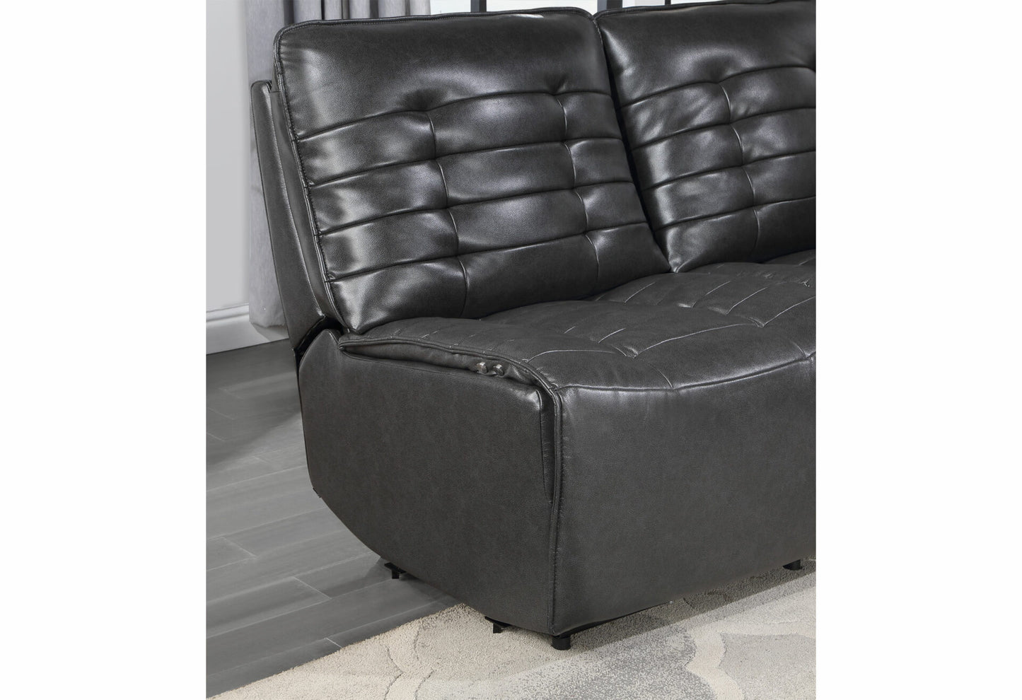 Build It Your Way U6066 Blanche Charcoal Power Armless Recliner