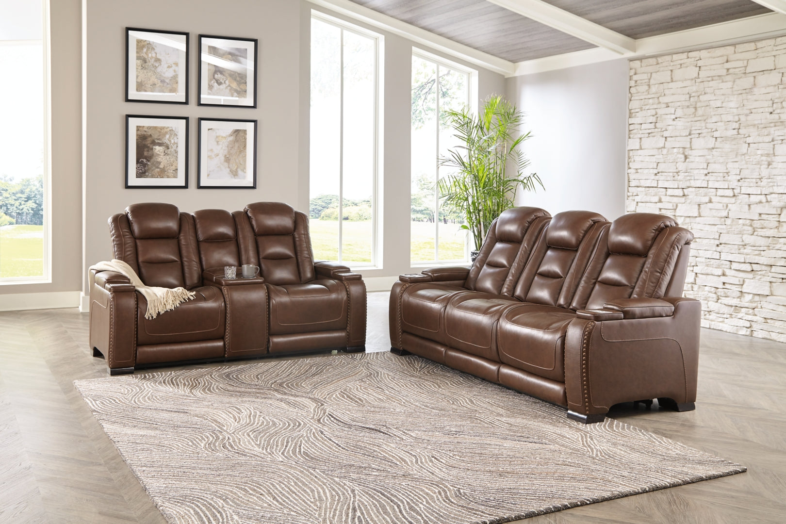 The Man-Den Sofa, Loveseat and Recliner