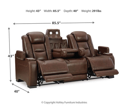 The Man-Den PWR REC Sofa with ADJ Headrest