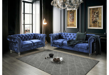 U9550 Blue Velvet Sofa