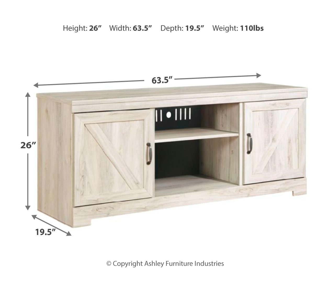 Bellaby LG TV Stand w/Fireplace Option