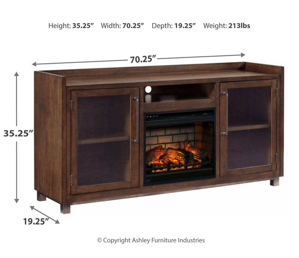 Starmore 70" TV Stand with Electric Fireplace