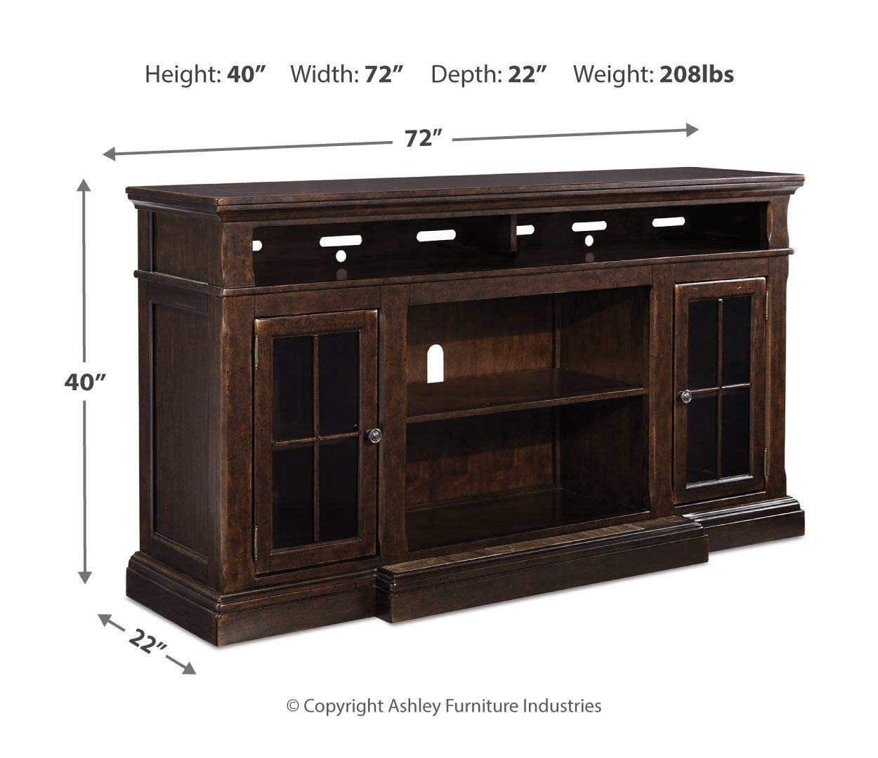 Roddinton XL TV Stand w/Fireplace Option