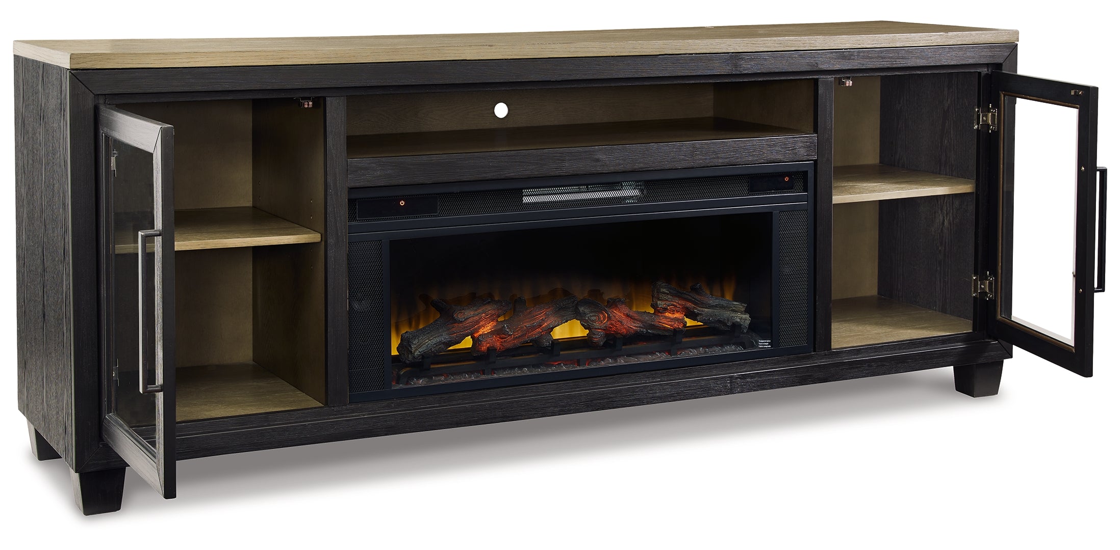 Foyland 83" TV Stand with Electric Fireplace