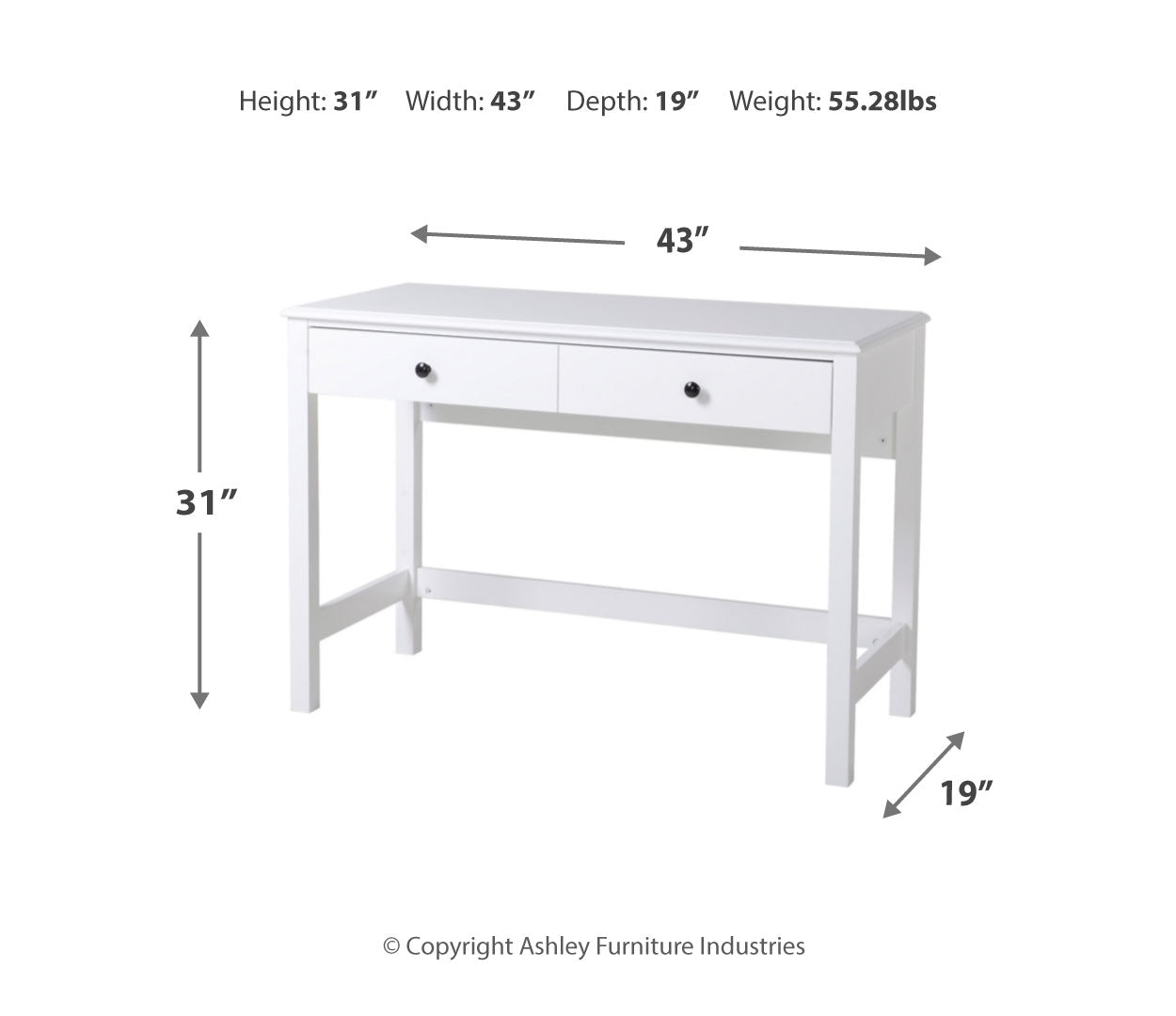 Othello Home Office Small Desk